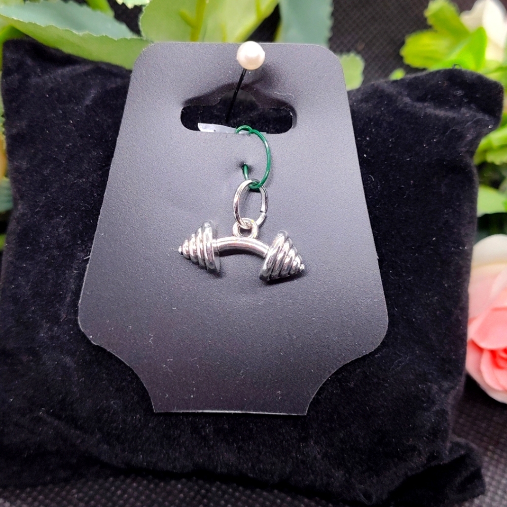 Dumbbell Charm Pendant Weightlifting Fitness Jewelry